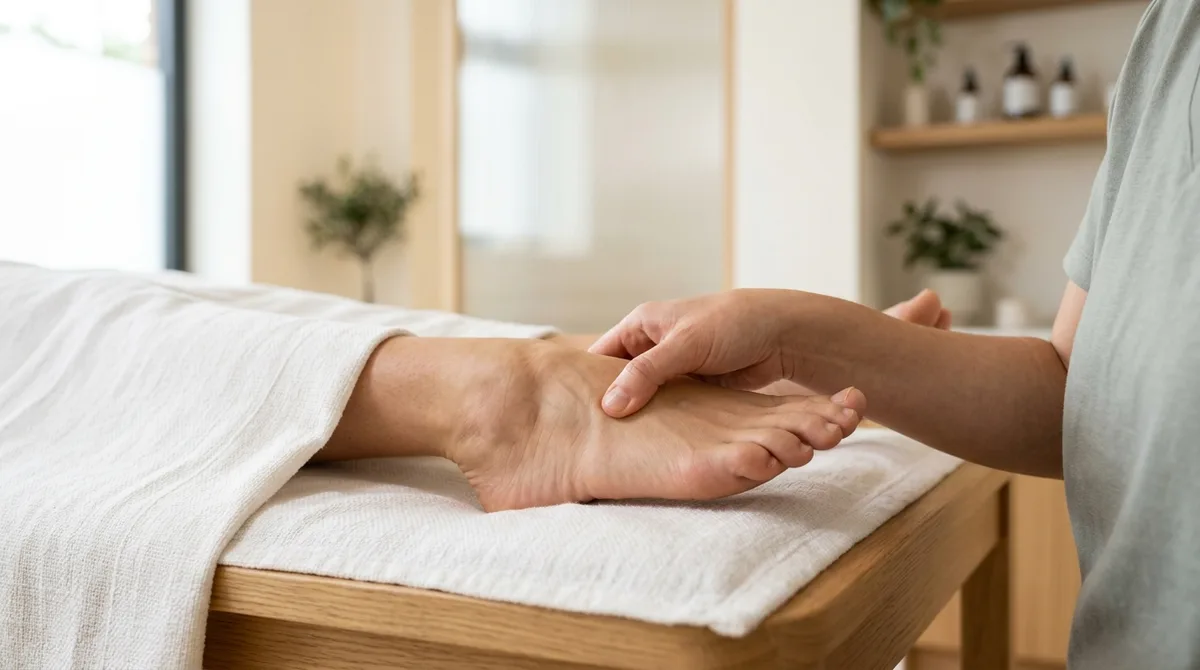 Carte des pieds en réflexologie plantaire : zones réflexes